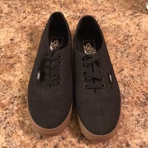 Vans Black Shoes with gum sole